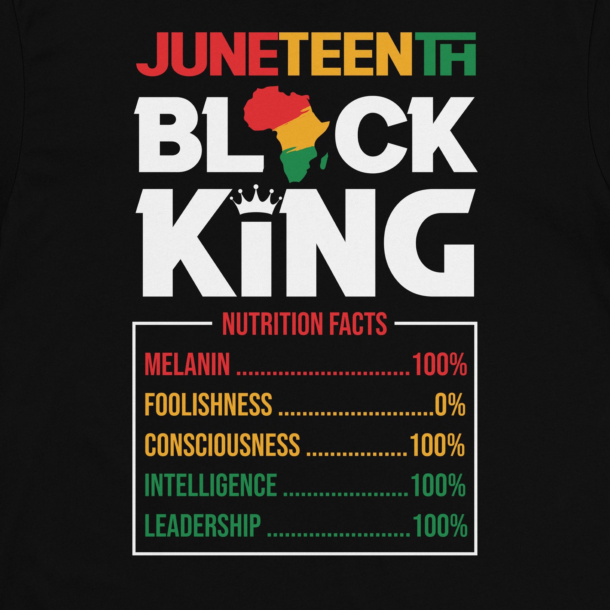 Juneteenth Black King T-shirt Apparel Gearment 