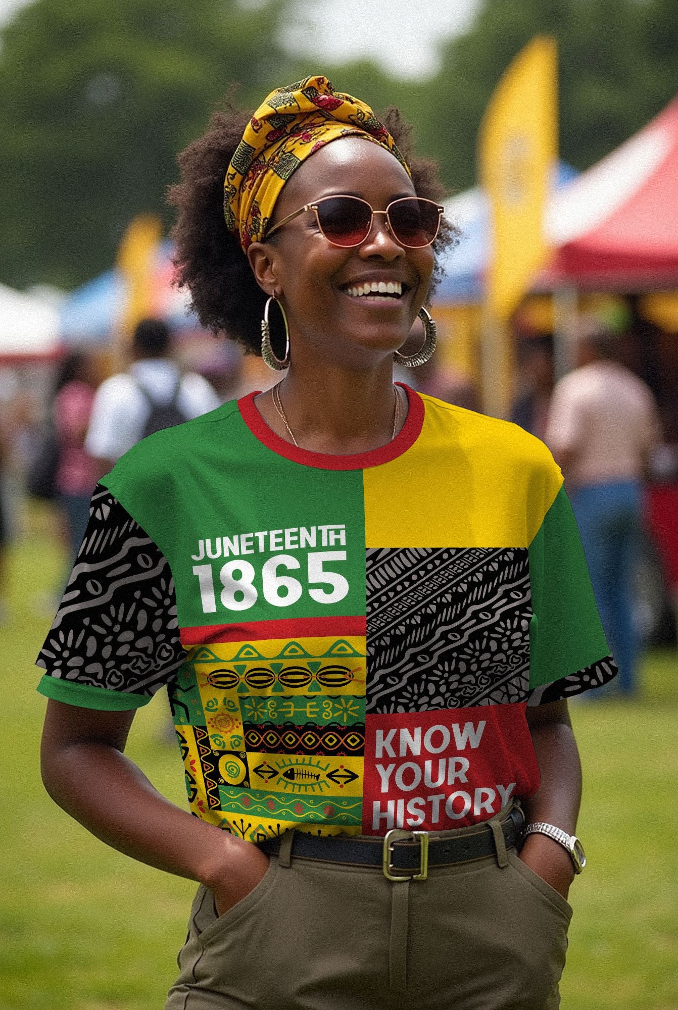 Juneteenth Heritage T-shirt AOP Tee Tianci 