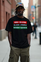 Red Black Green - Blood People Land T-shirt Apparel Gearment 