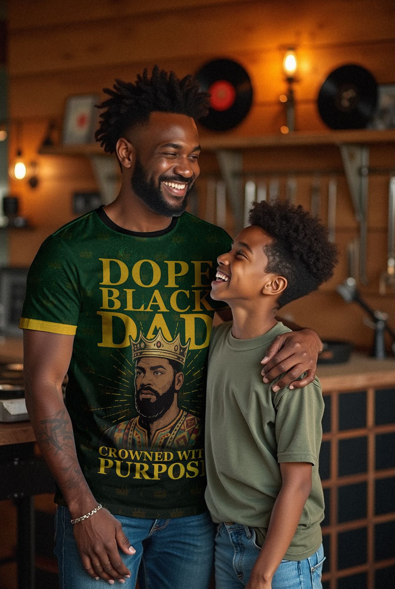 Dope Black Dad T-shirt AOP Tee Tianci 