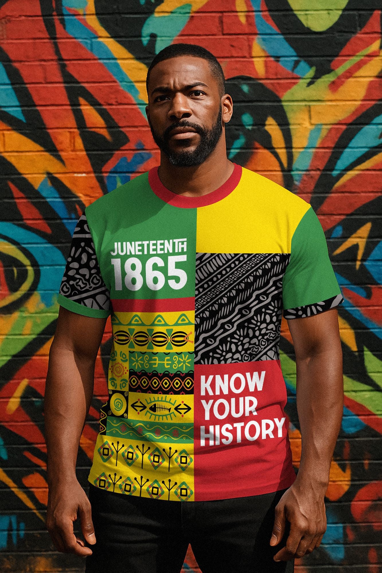 Juneteenth Heritage T-shirt AOP Tee Tianci 