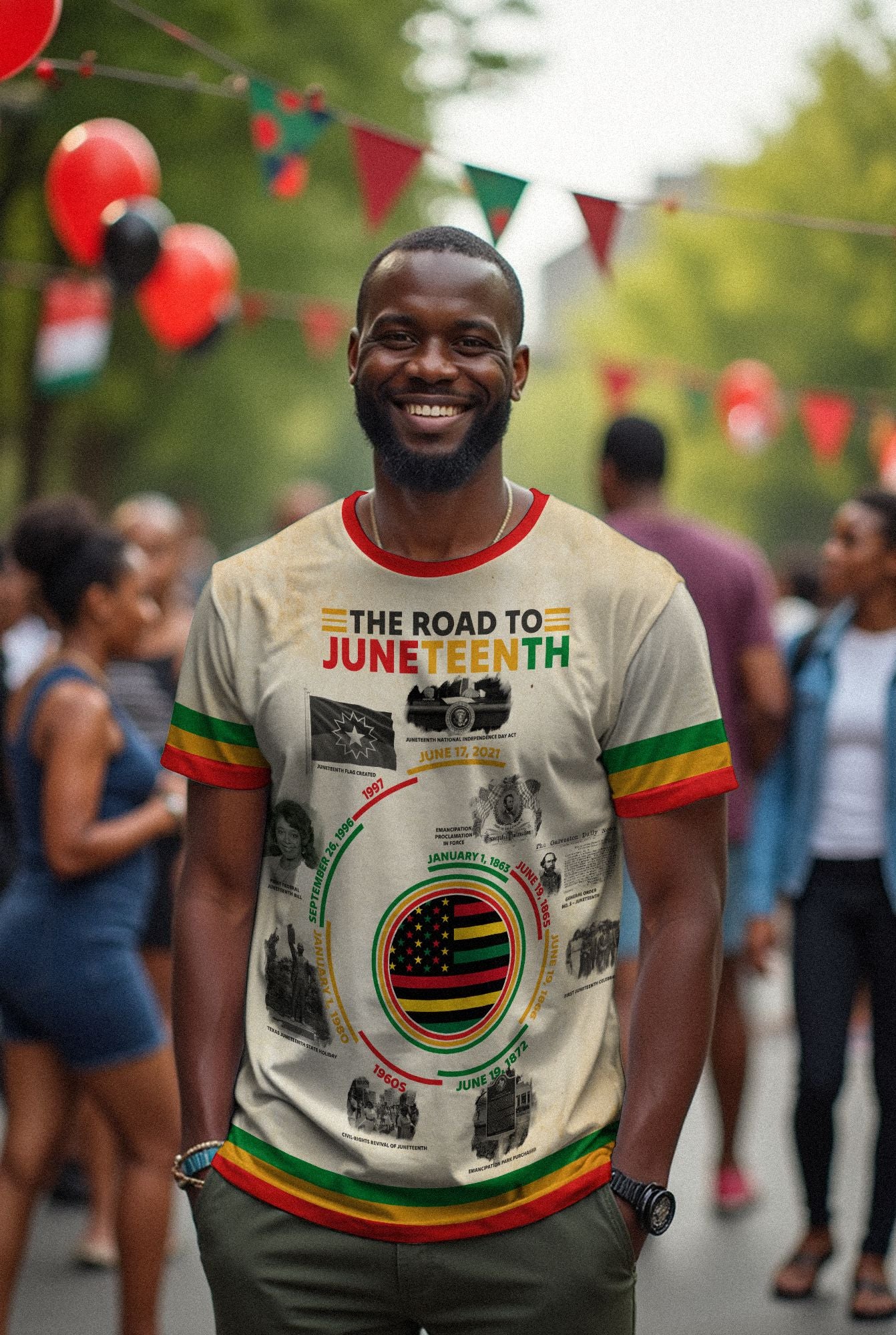The Road to Juneteenth T-shirt AOP Tee Tianci 