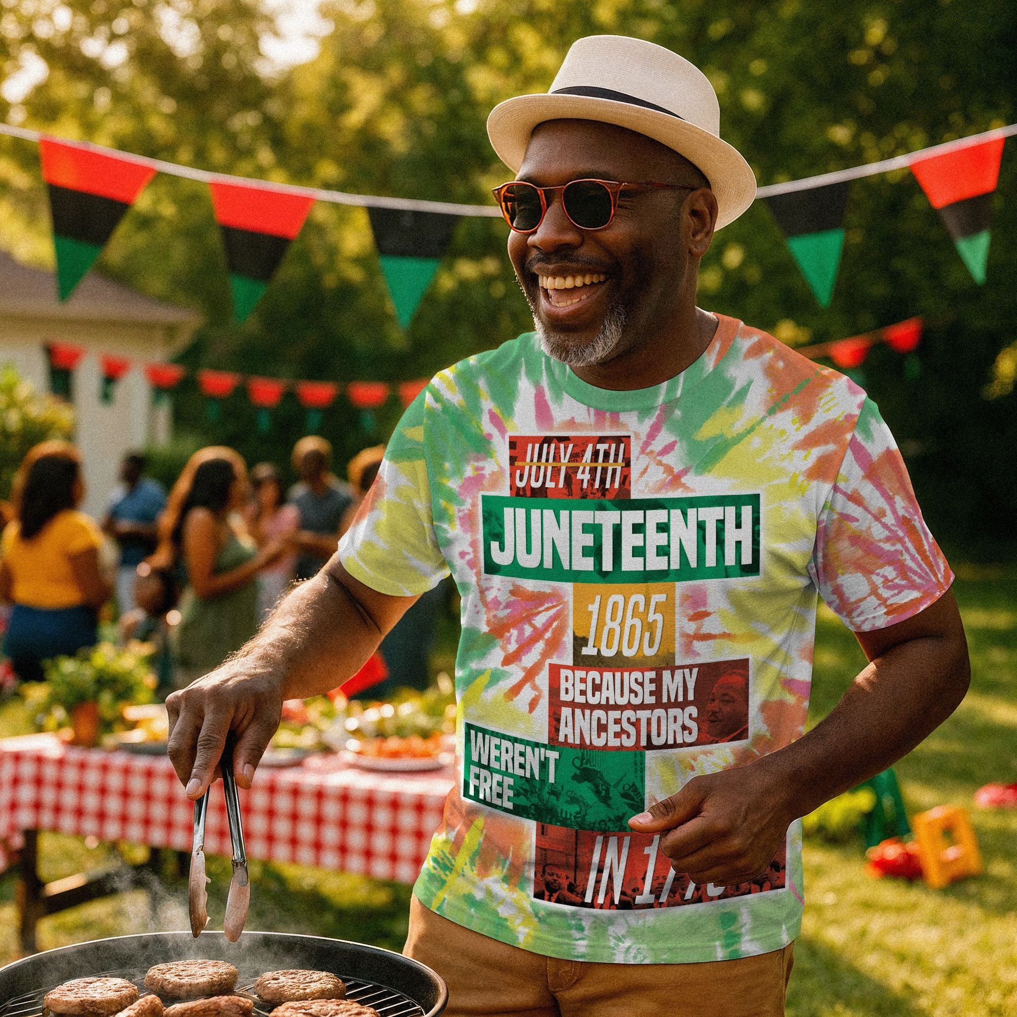 The Real Independence Day Tie Dye T-shirt AOP Tee Tianci 