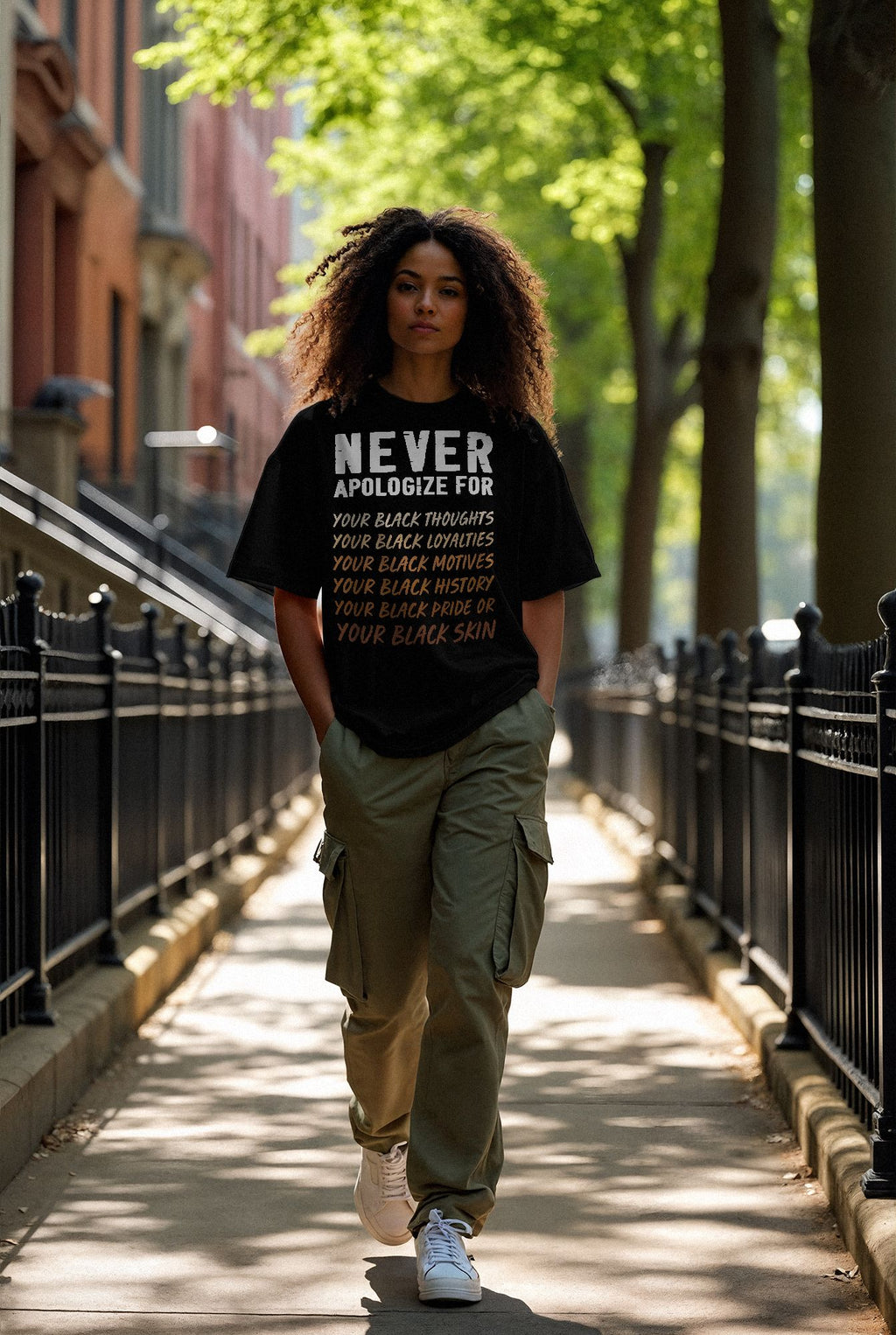 Never Apologize T-shirt Apparel Melaninful 