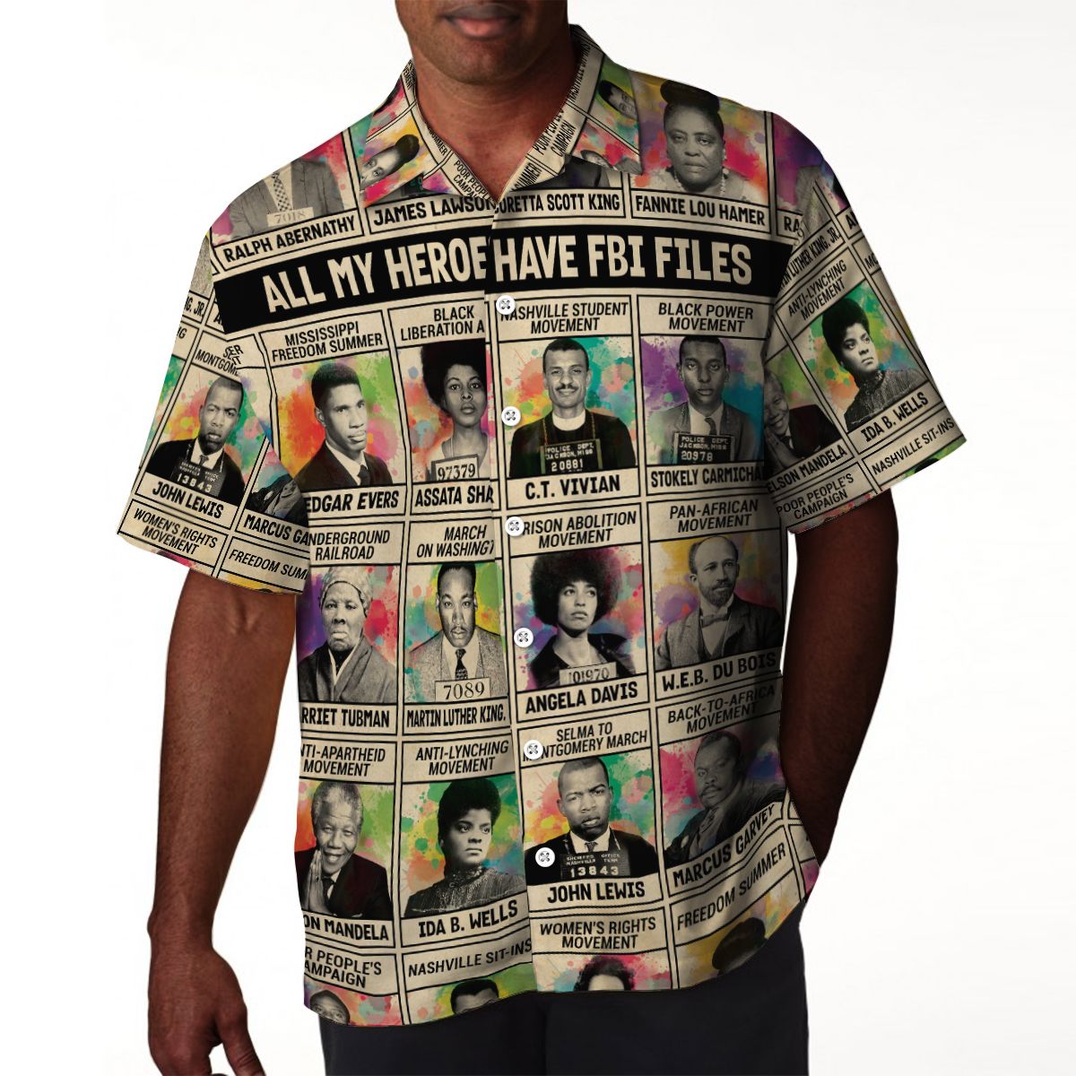 All My Heroes Have FBI Files Hawaiian Shirt Hawaiian Shirt Tianci 