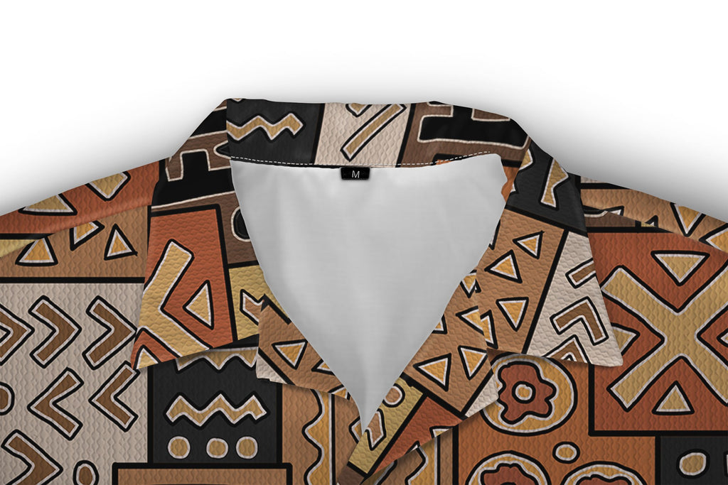Mudcloth Mosaic Hawaiian Shirt Hawaiian Shirt Tianci 