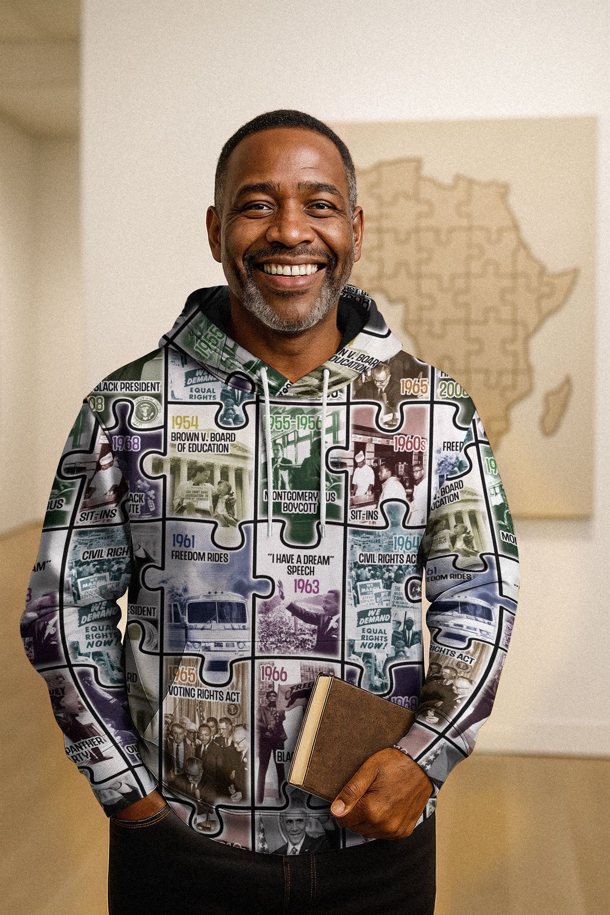 The Civil Rights Journey in Puzzle All-over Hoodie Hoodie Tianci 