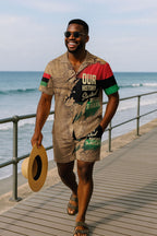 Power African Map Hawaiian Shirt And Shorts Set Hawaiian Shirt And Shorts Set Tianci 