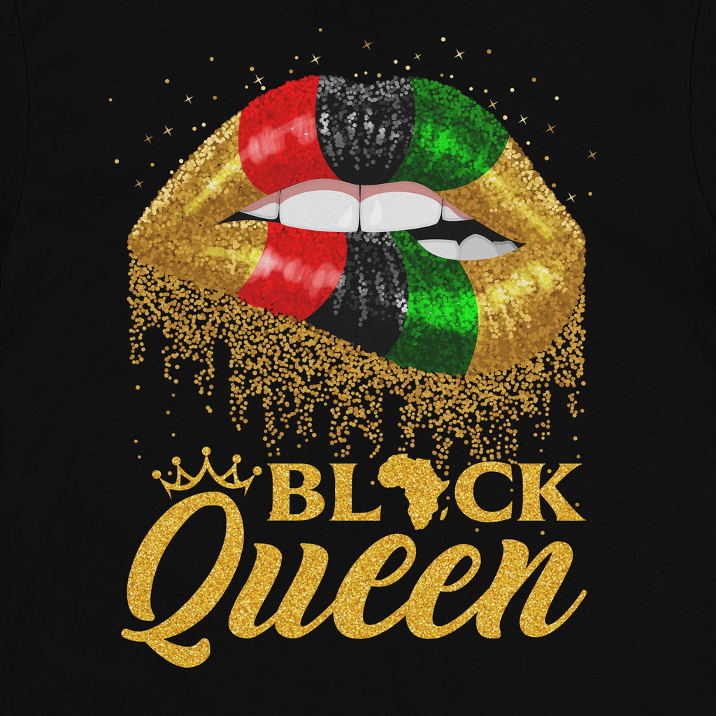 Black Queen Sexy Lips T-shirt Apparel Gearment 