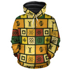 Adinkra Symbols Premium Hoodie Fleece Hoodie Zootop Bear Pullover S 