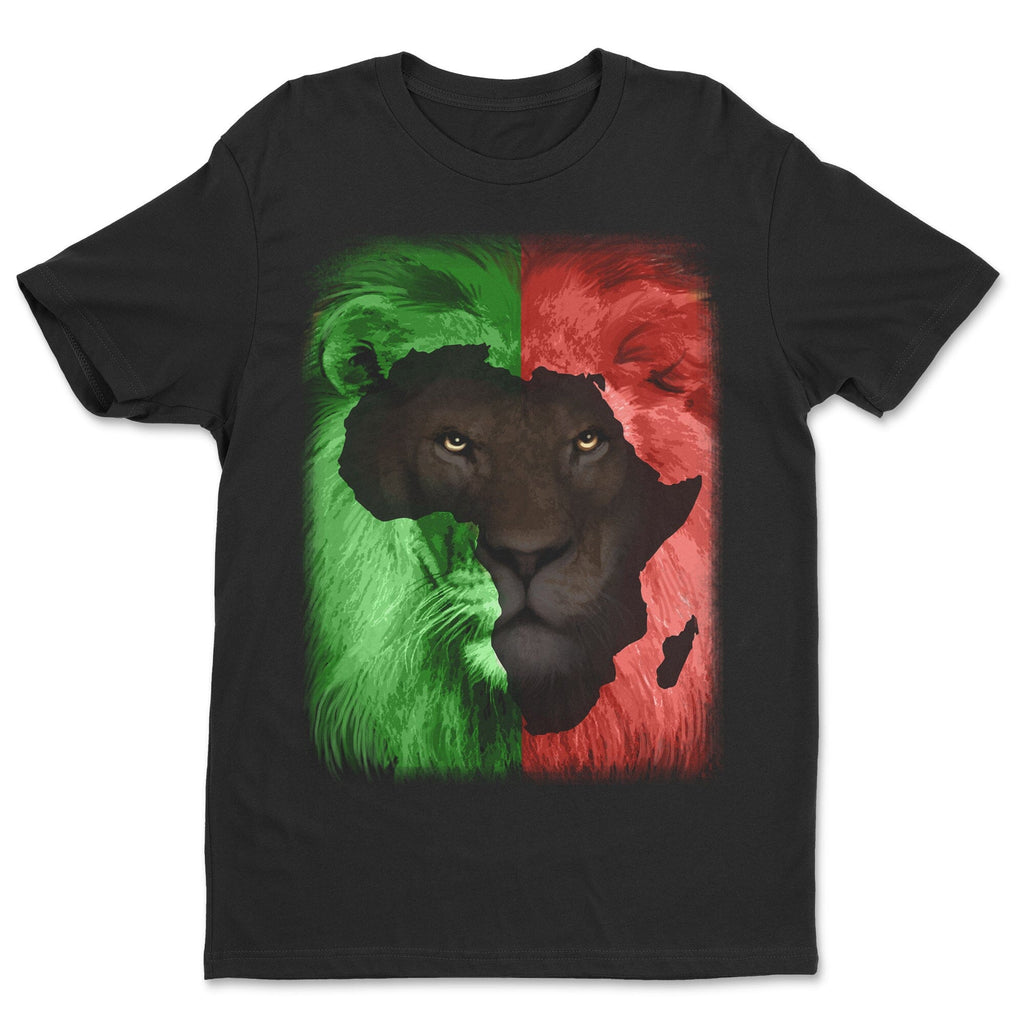 Lion Map T-shirt Apparel Gearment Standard - Soft Feel & Modern Fit Black S