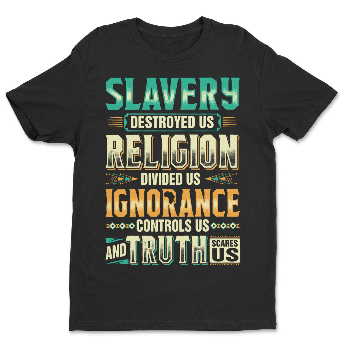 Truth Scares Us T-shirt Apparel Gearment Standard - Soft Feel & Modern Fit Black S