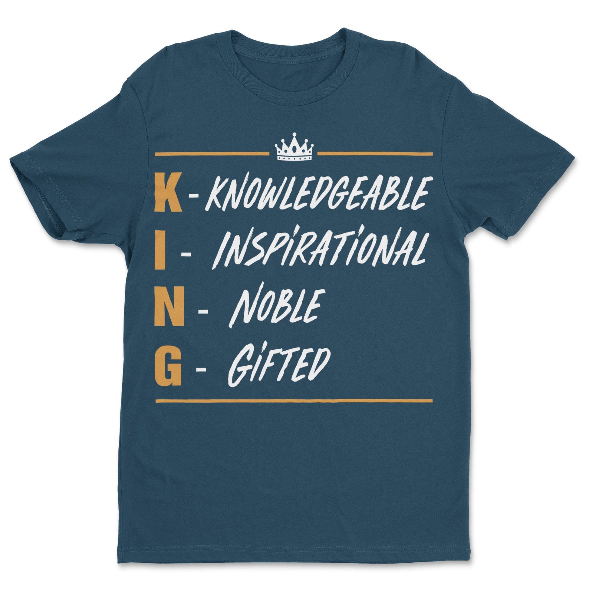 King T-shirt Apparel Gearment Standard - Soft Feel & Modern Fit Cool Blue S