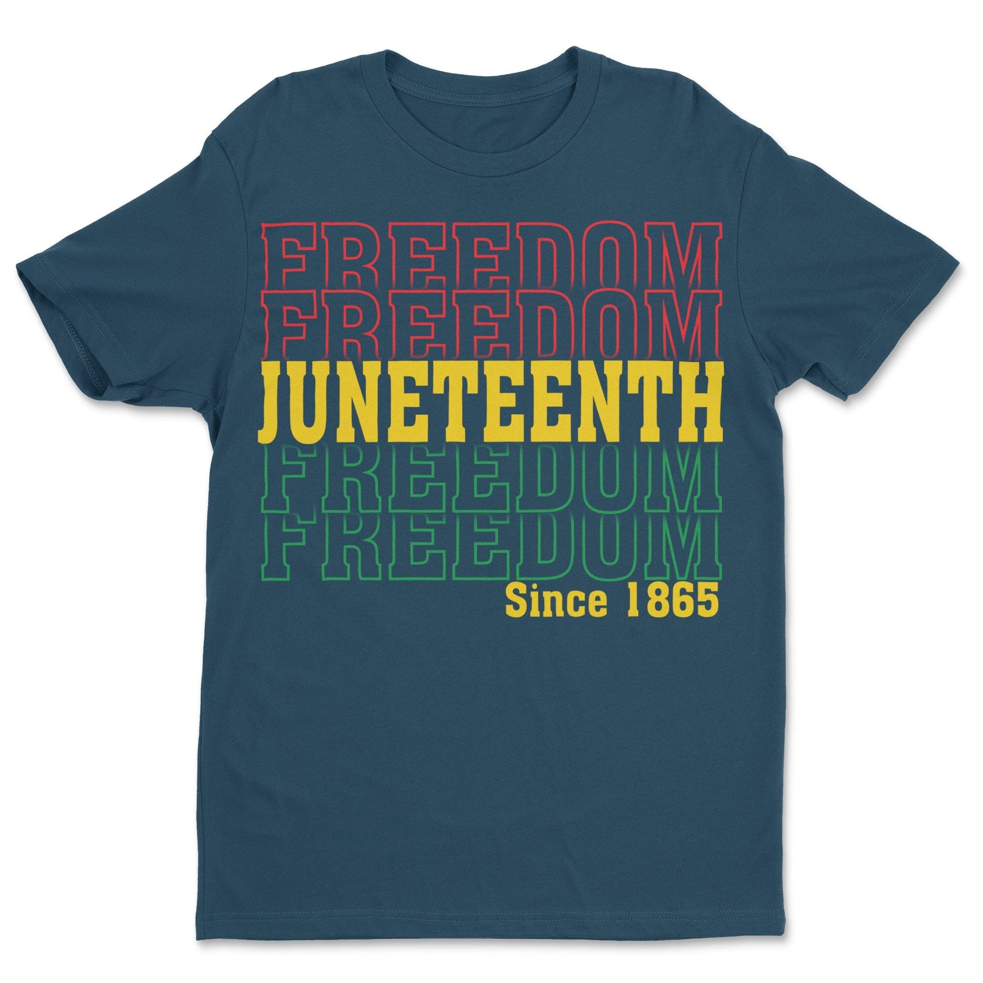 Juneteenth Freedom Since 1865 T-shirt Apparel Gearment Standard - Soft Feel & Modern Fit Cool Blue S