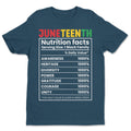 Juneteenth Nutrition Facts T-shirt Apparel Gearment Standard - Soft Feel & Modern Fit Cool Blue S