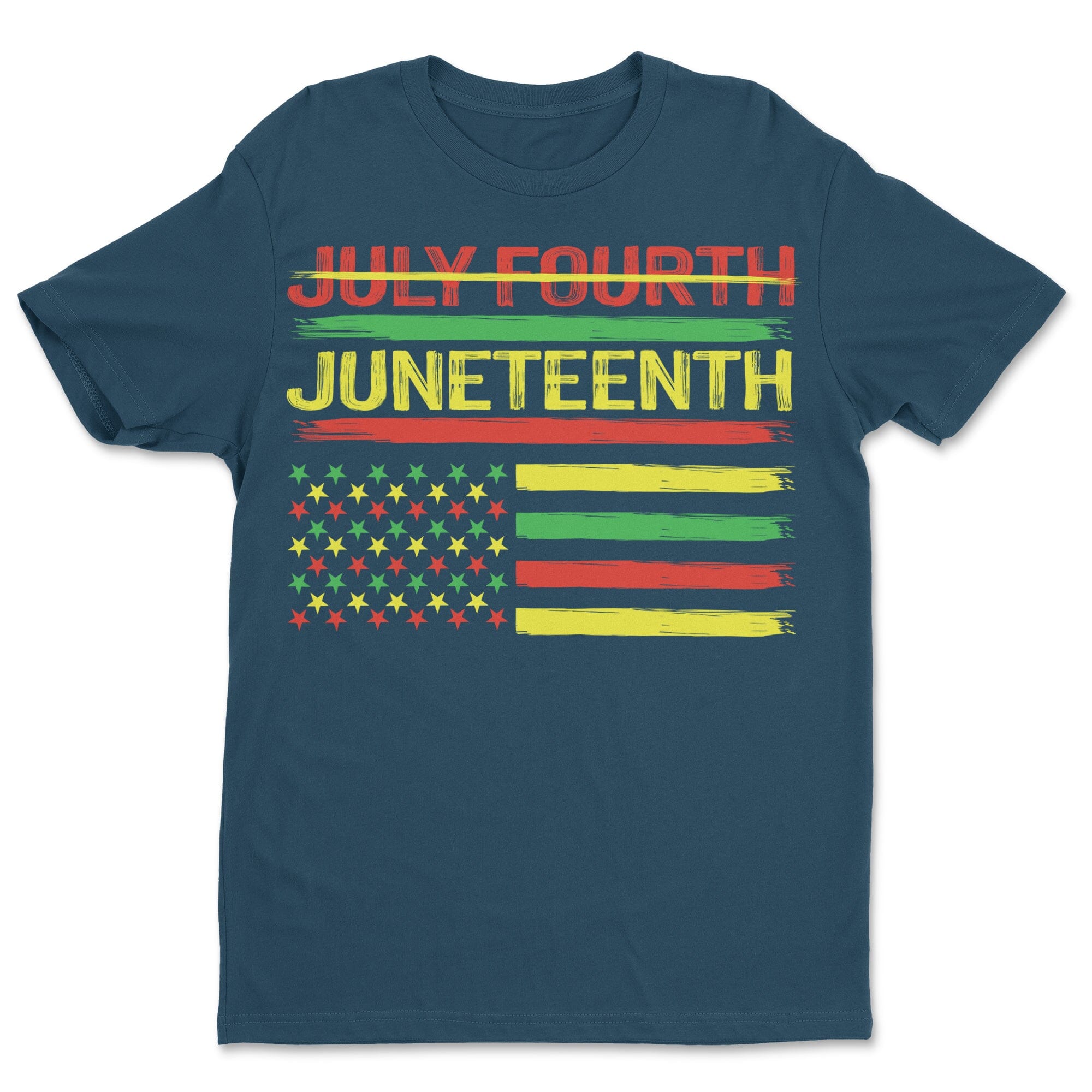 Not July Fourth - Juneteenth T-shirt Apparel Gearment Standard - Soft Feel & Modern Fit Cool Blue S