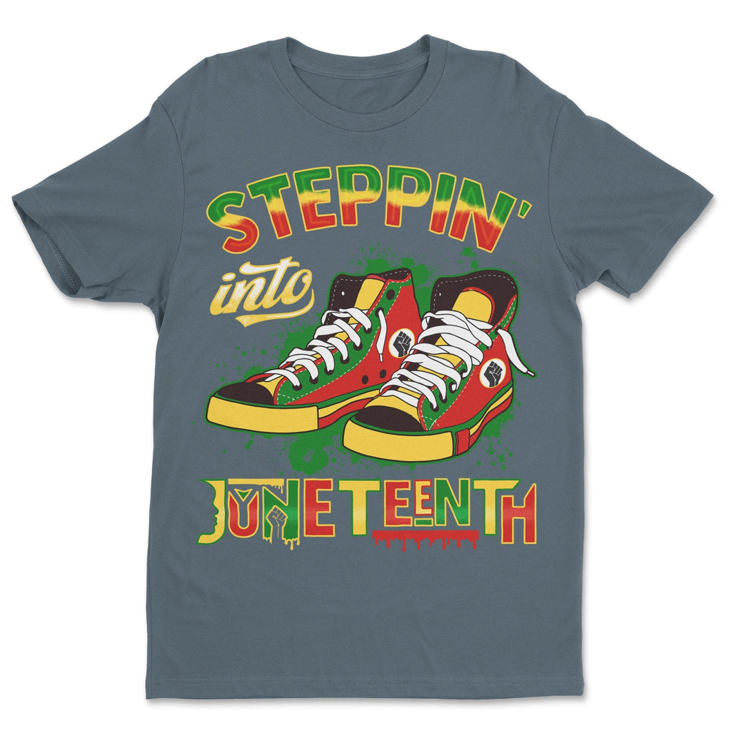 Steppin' Into Juneteenth T-shirt Apparel Gearment 