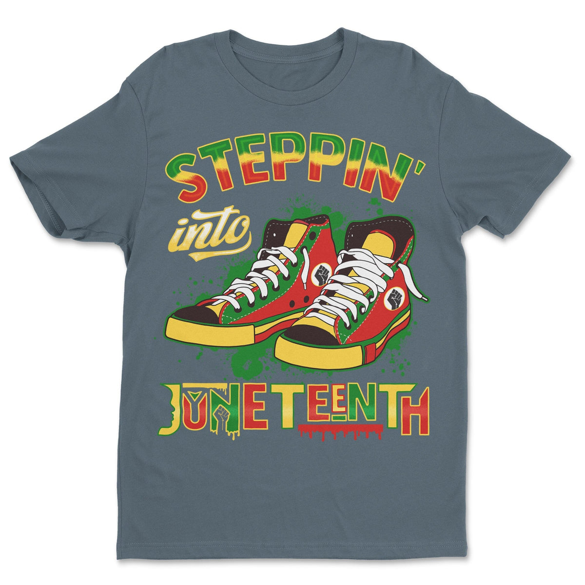 Steppin' Into Juneteenth T-shirt Apparel Gearment 