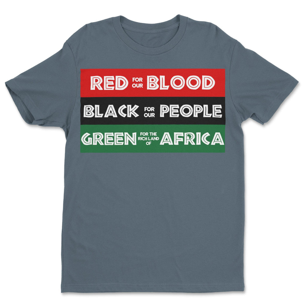 Red Black Green - Blood People Land T-shirt Apparel Gearment 