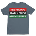 Red Black Green - Blood People Land T-shirt Apparel Gearment 
