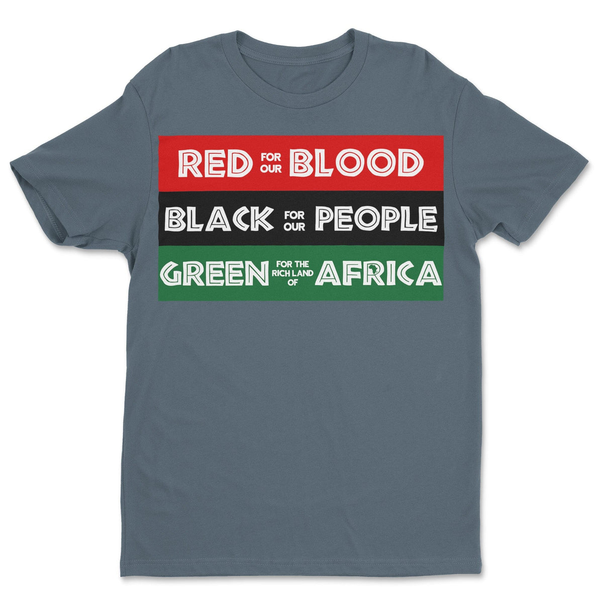 Red Black Green - Blood People Land T-shirt Apparel Gearment 