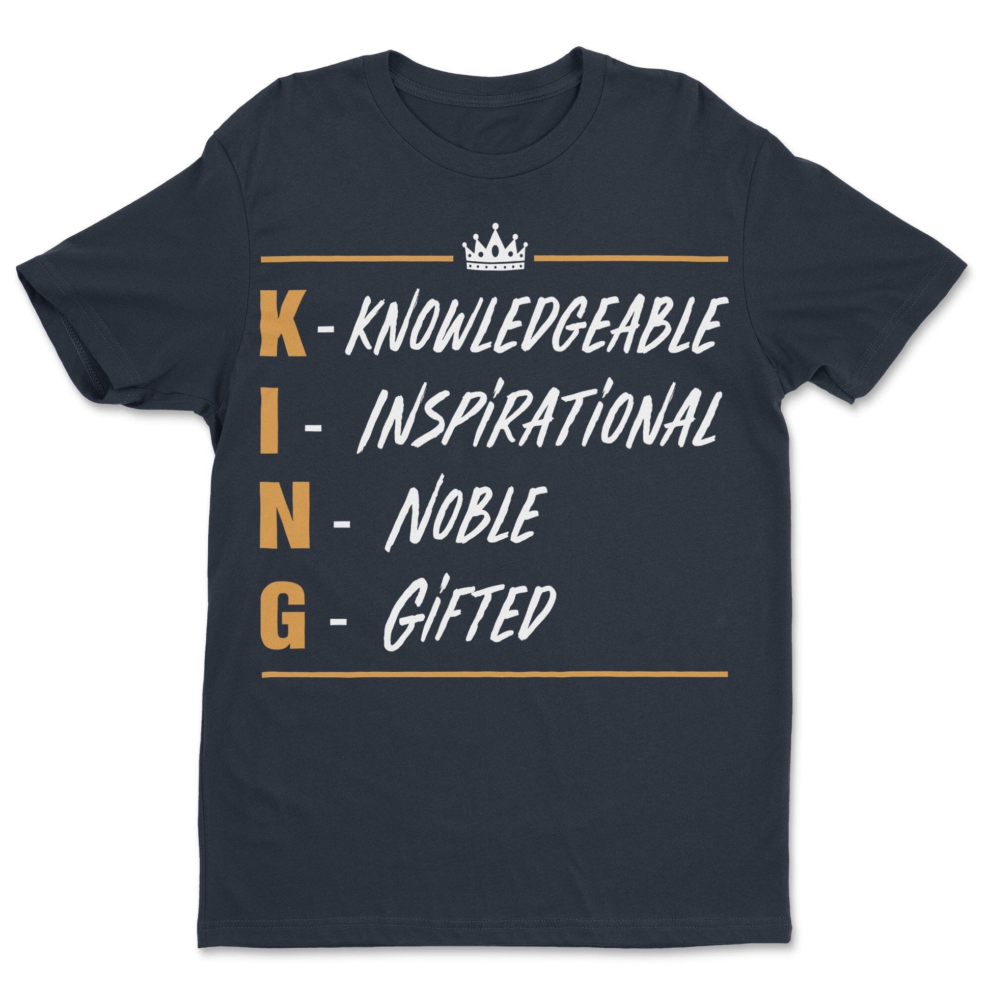 King T-shirt Apparel Gearment Standard - Soft Feel & Modern Fit Midnight Navy S