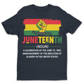 Juneteenth Definition T-shirt Apparel Gearment Standard - Soft Feel & Modern Fit Midnight Navy S