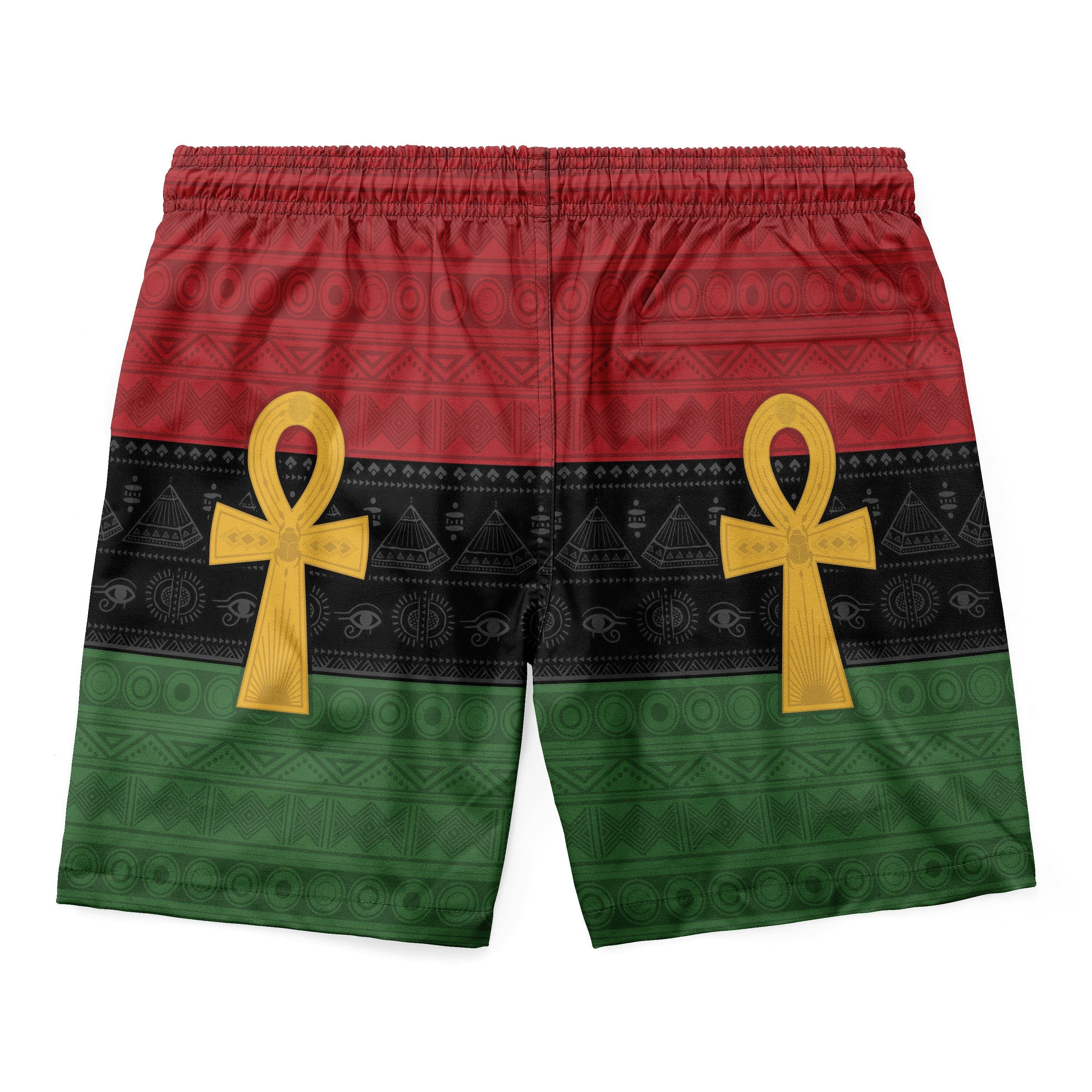 Pan African Ankh T-shirt And Shorts Set Tee Shorts Set Tianci 