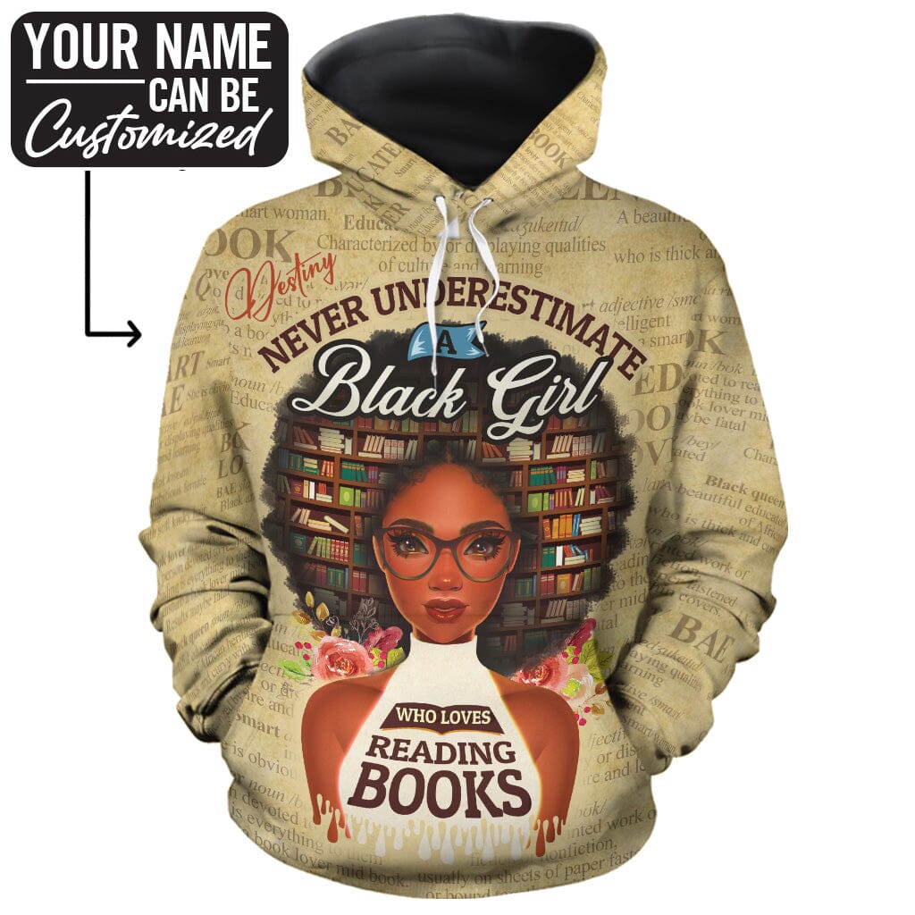 Never Underestimate A Book Lover All-over Hoodie Hoodie Tianci 