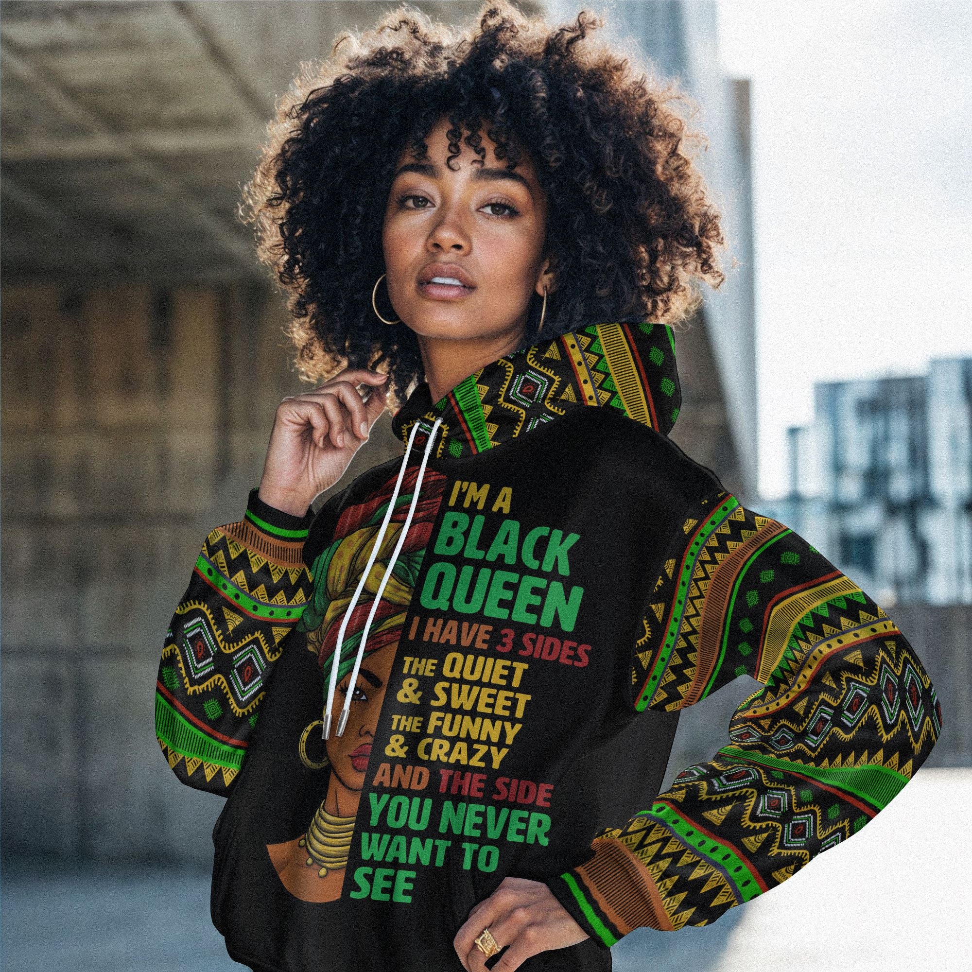 Three Sides Of Me All-over Hoodie Hoodie Tianci 