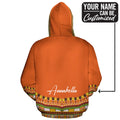 Printed Dashiki In Orange All-over Hoodie Hoodie Tianci 