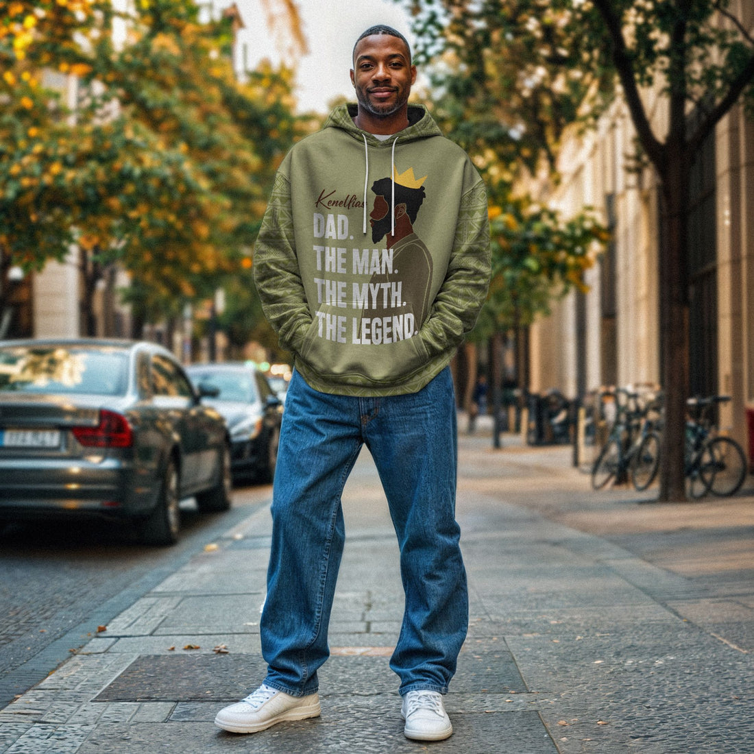 Personalized Black Dad All-over Hoodie Hoodie Tianci 