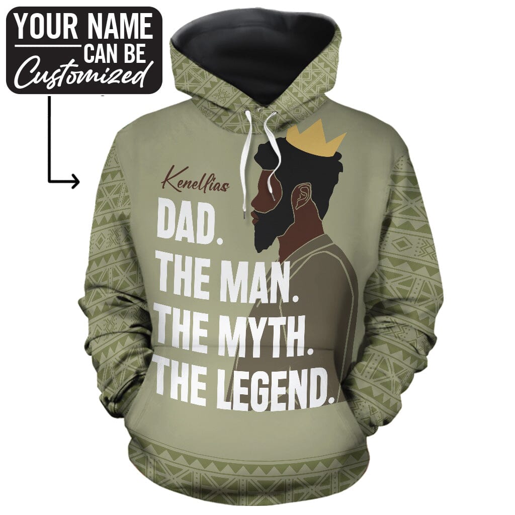 Personalized Black Dad All-over Hoodie Hoodie Tianci 