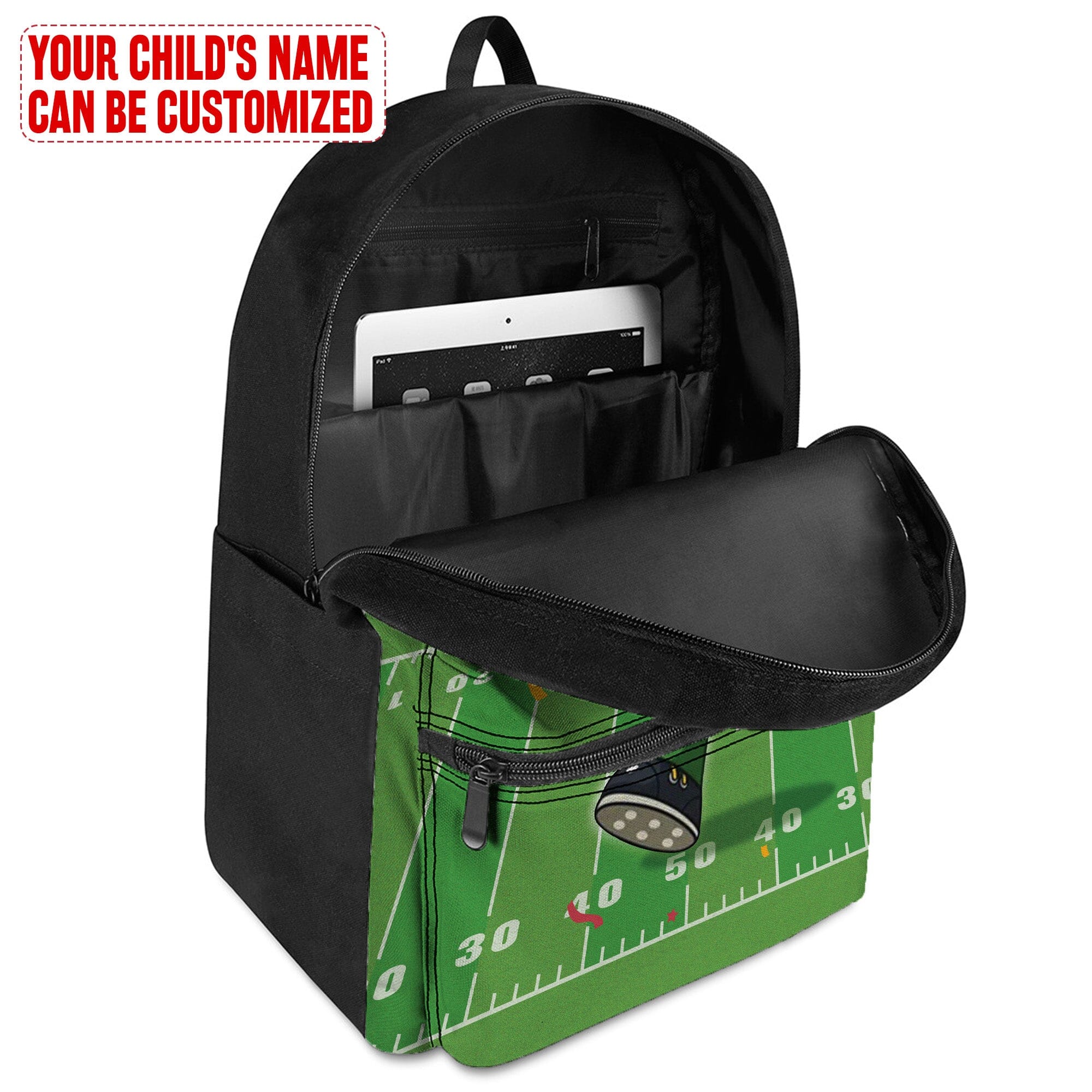 Personalized Little Afro American Football Player Kid Backpack And Lunch Bag Set Kid Backpack And Lunch Bag Set Melaninful 