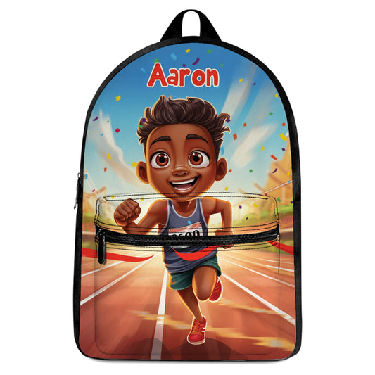 Personalized Little Afro Athlete Kid Backpack Kid Backpack Tianci 