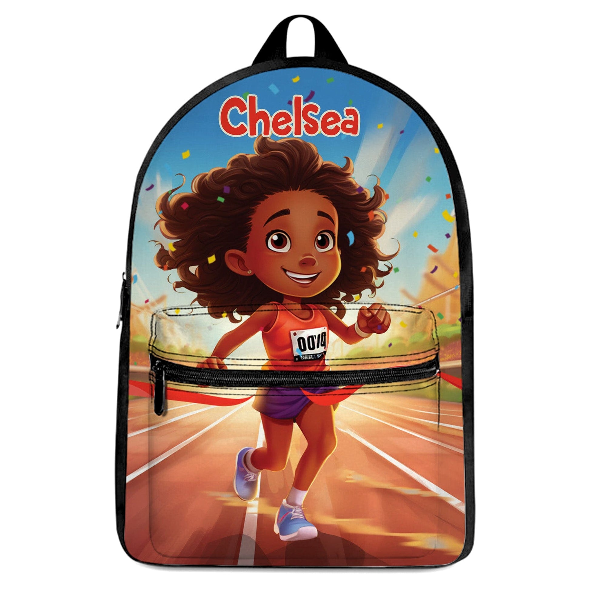 Personalized Little Afro Athlete Kid Backpack Kid Backpack Tianci 