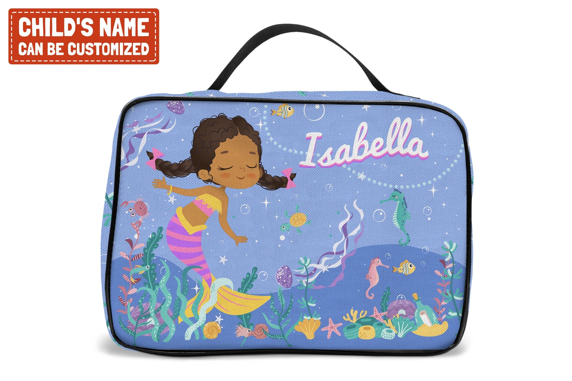 Personalized Cute Mermaid Lunch Bag For Kids (Without Containers) Kid Lunch bag Tianci Oxford Fabric 