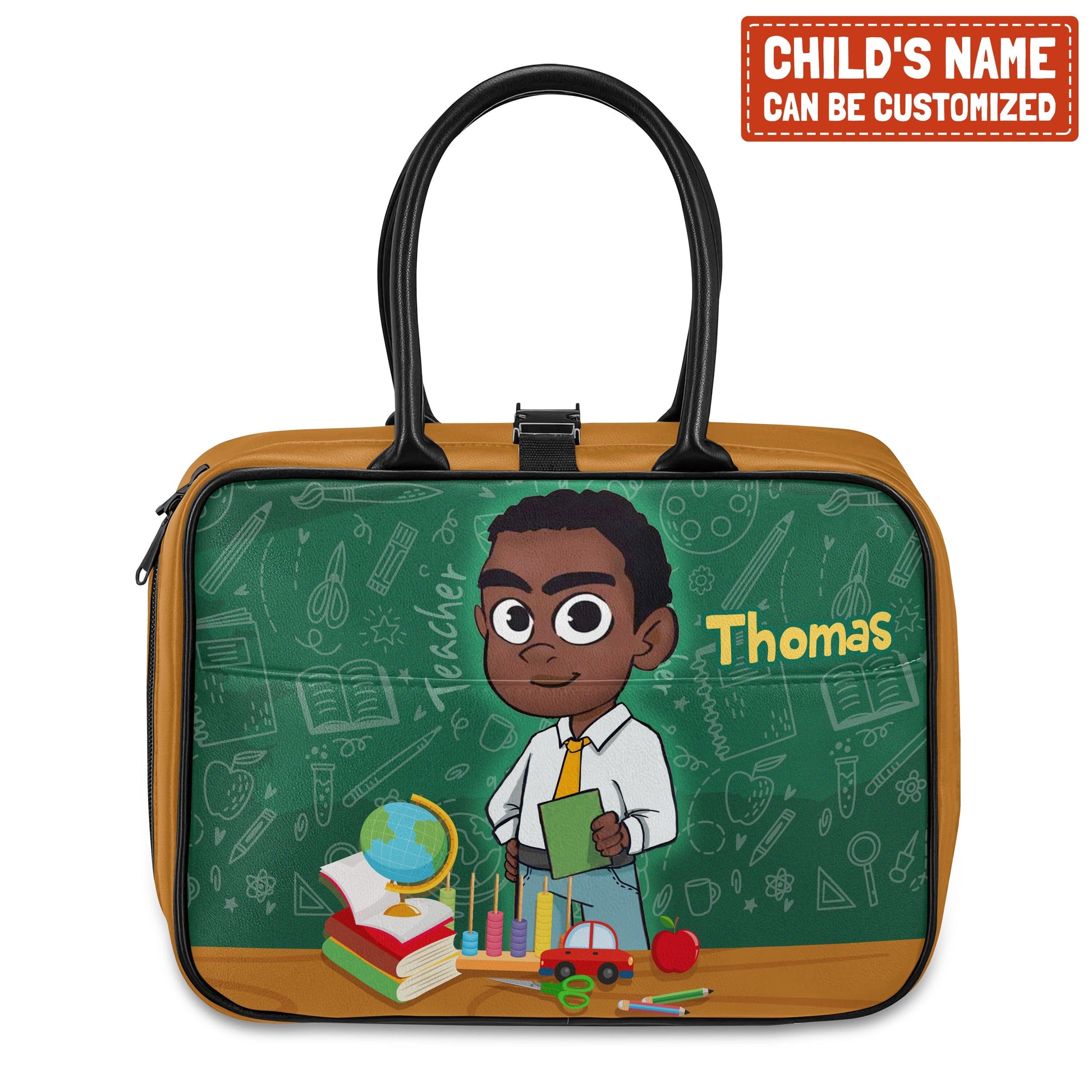 Personalized Little Afro Teacher Lunch Bag For Kids (Without Containers) Kid Lunch bag Tianci 
