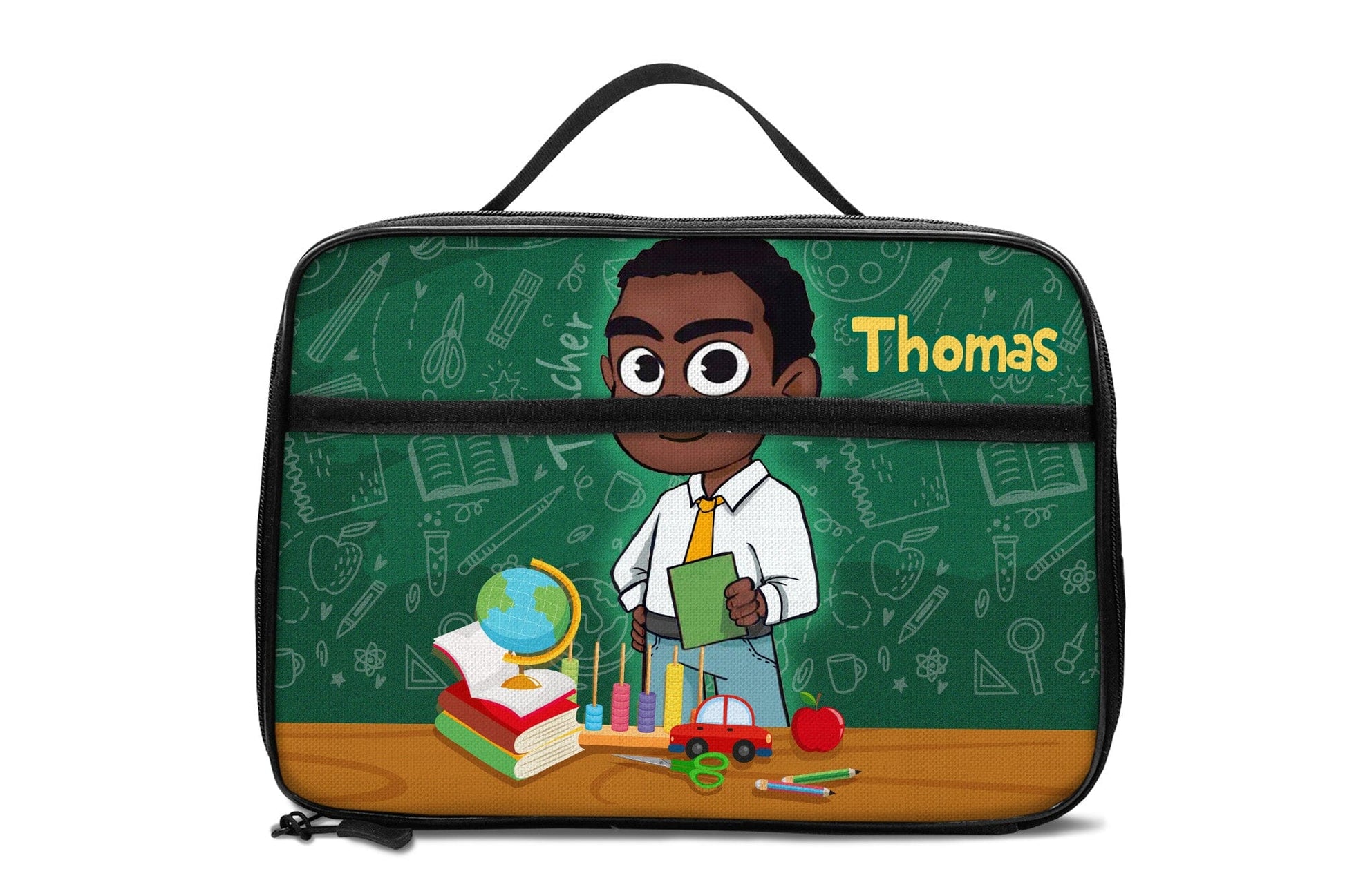 Personalized Little Afro Teacher Lunch Bag For Kids (Without Containers) Kid Lunch bag Tianci 