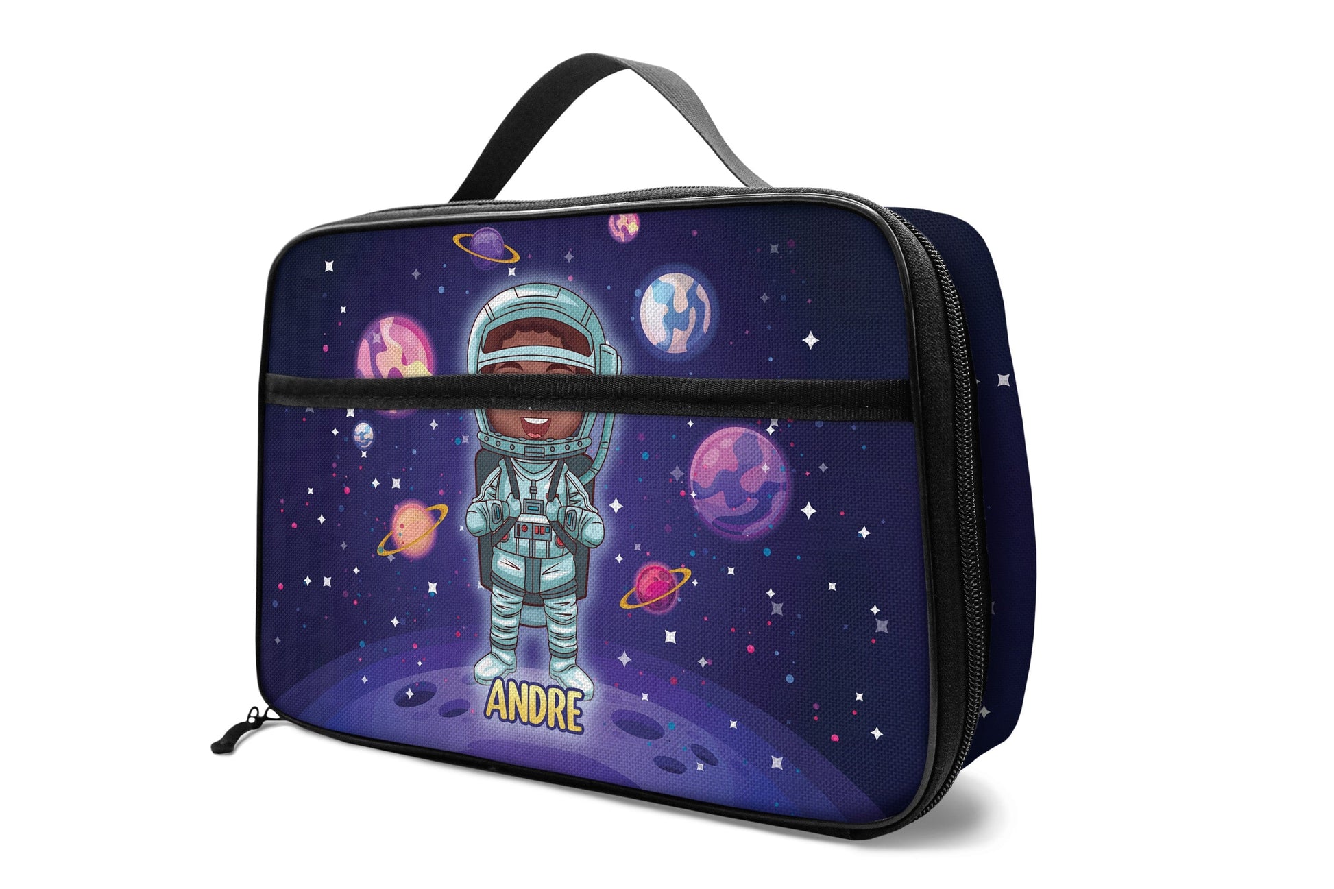 Personalized Little Afro Astronaut Lunch Bag For Kids (Without Containers) Kid Lunch bag Tianci 