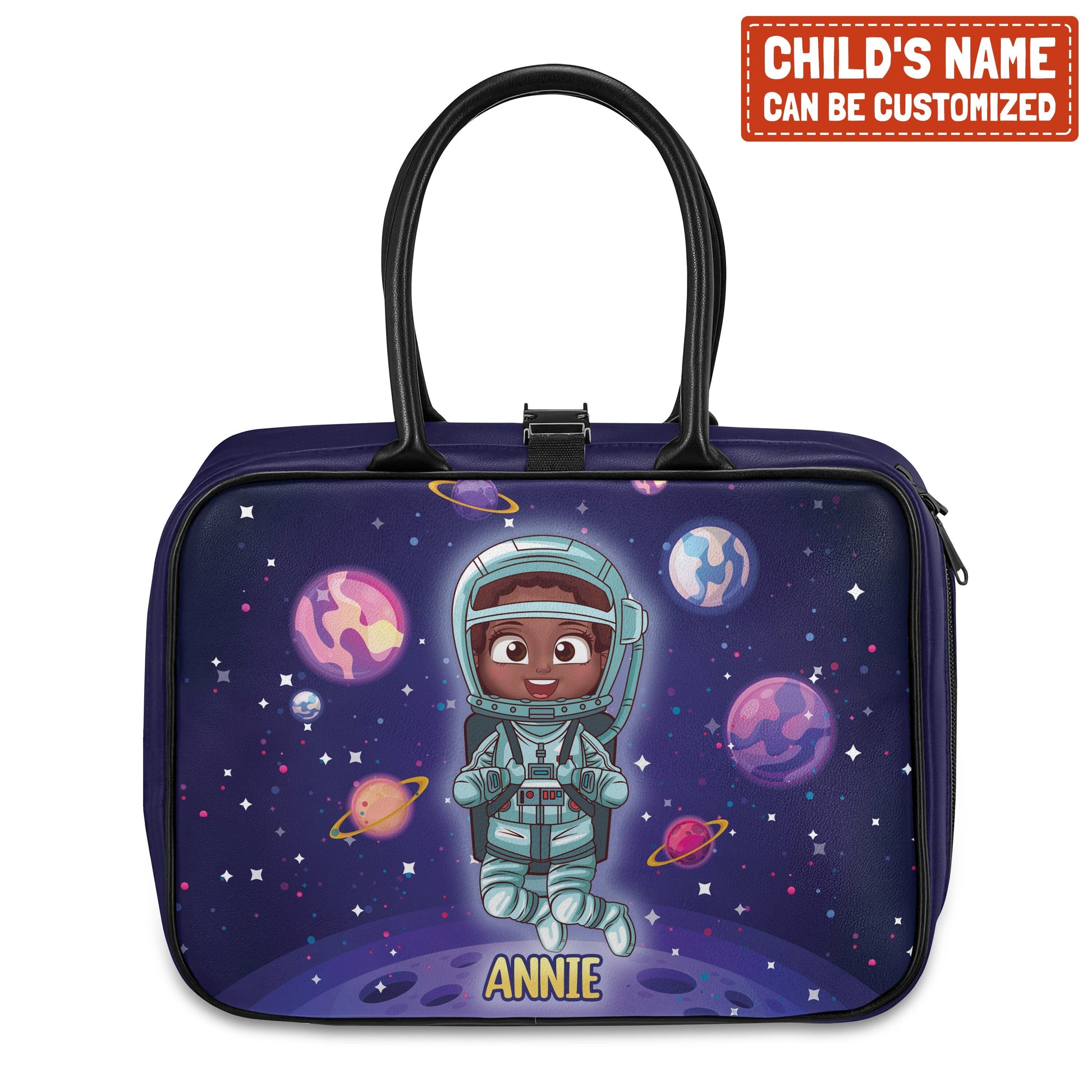 Personalized Little Afro Astronaut Lunch Bag For Kids (Without Containers) Kid Lunch bag Tianci 