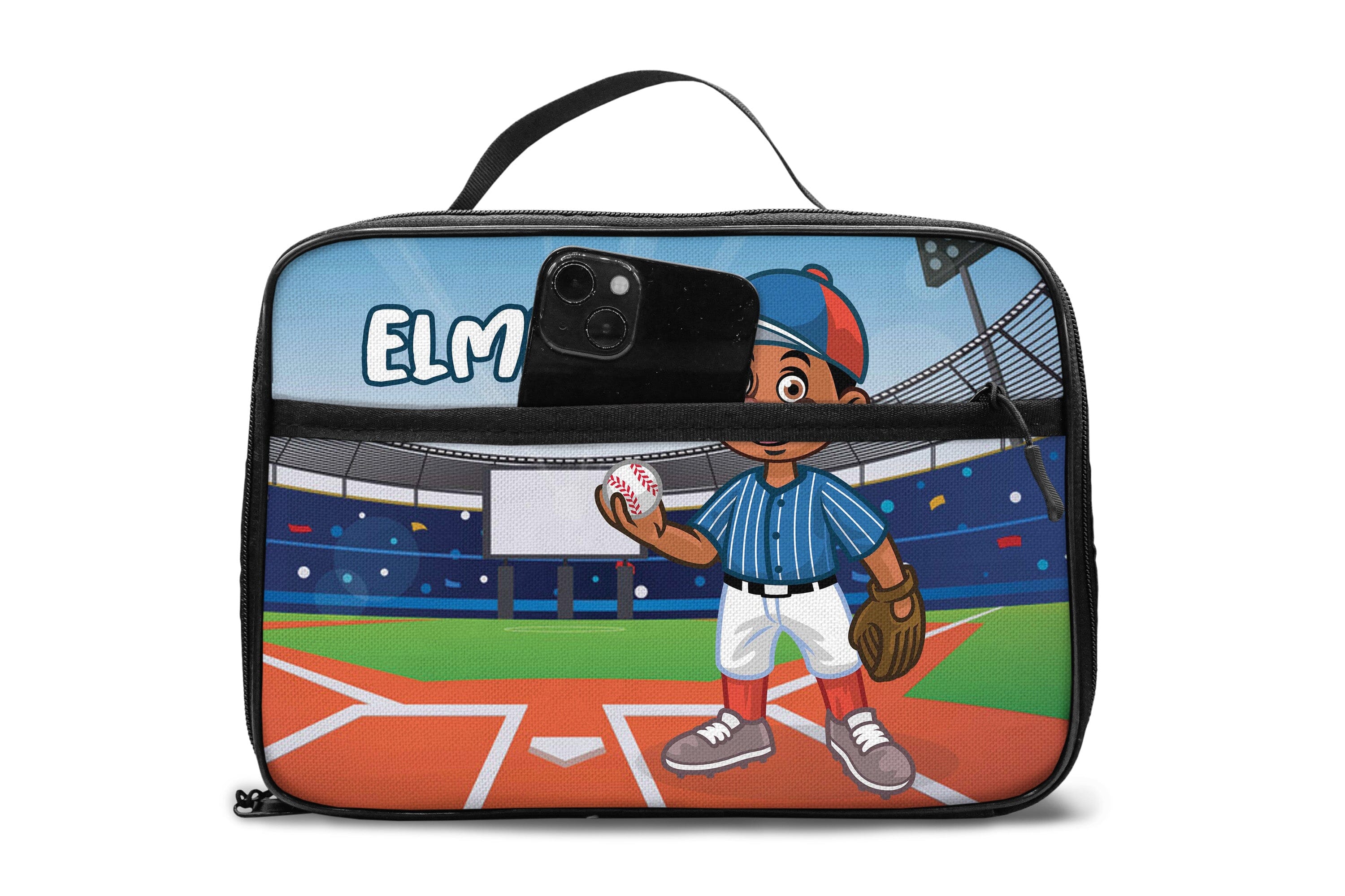 Personalized Little Afro Baseball Player Kid Backpack And Lunch Bag Set Kid Backpack And Lunch Bag Set Melaninful 