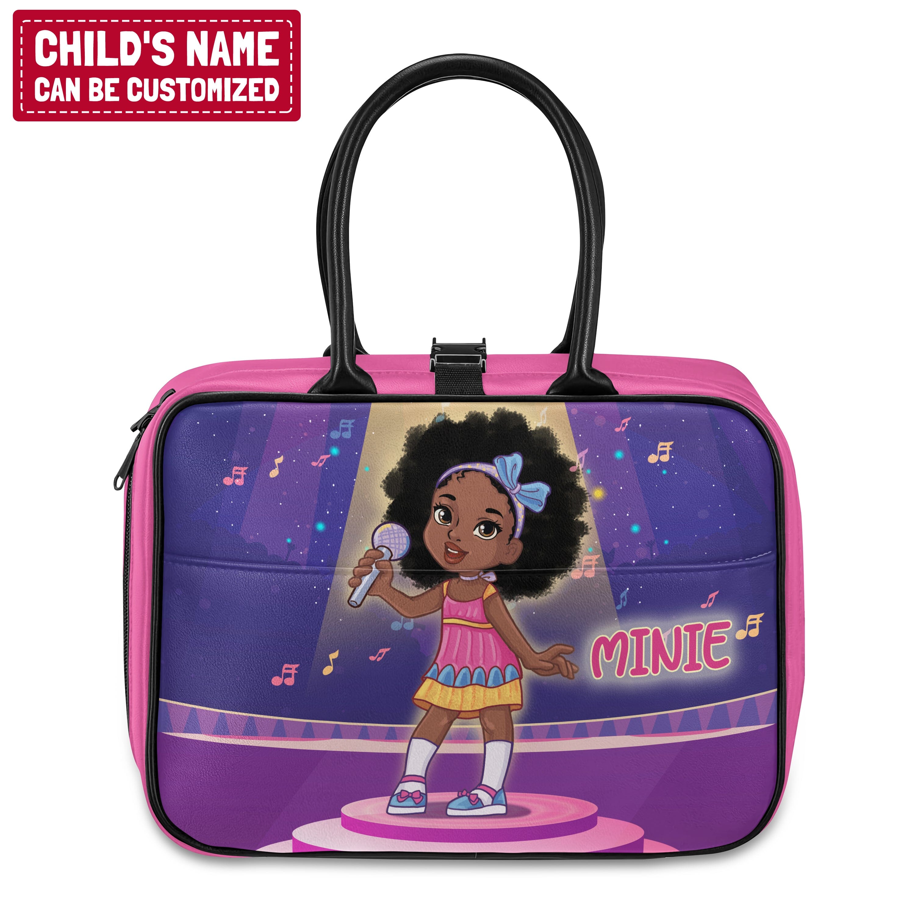 Personalized Little Afro Singer Kid Backpack And Lunch Bag Set Kid Backpack And Lunch Bag Set Melaninful 