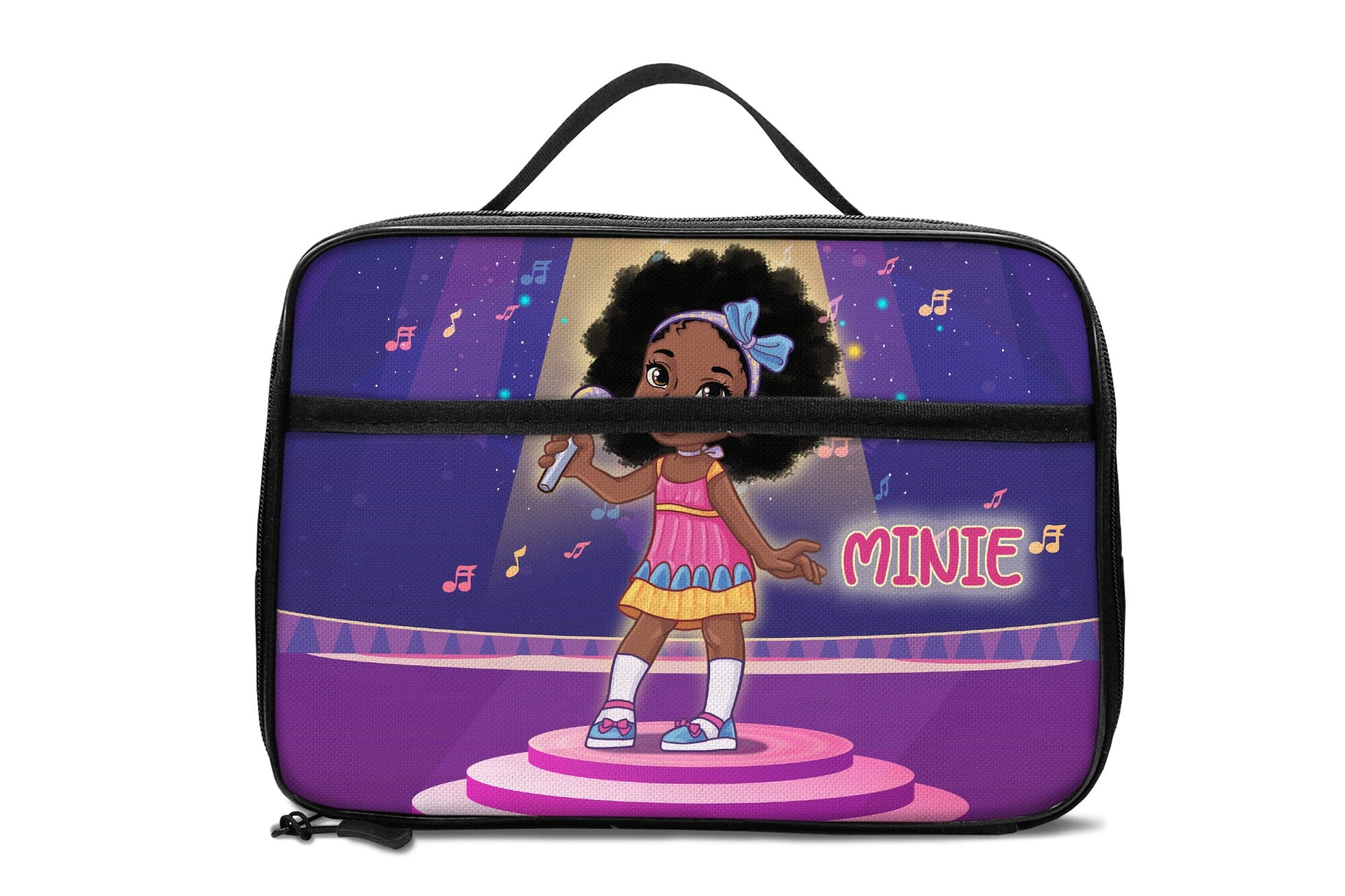 Personalized Little Afro Singer Kid Backpack And Lunch Bag Set Kid Backpack And Lunch Bag Set Melaninful 