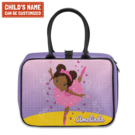Personalized Ballet Dancing Little Afro Girl Lunch Bag For Kids (Without Containers) Kid Lunch bag Tianci 
