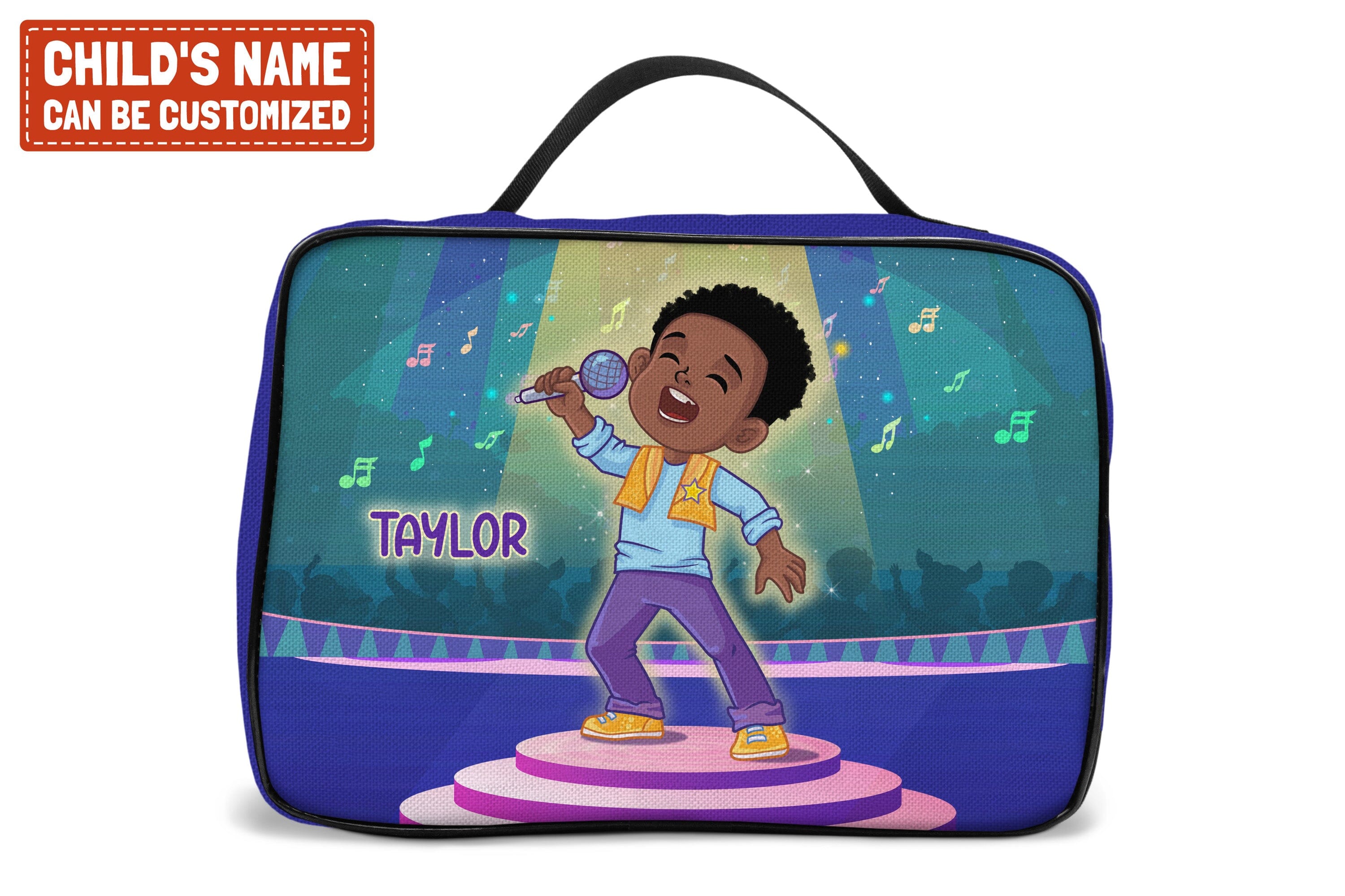 Personalized Little Afro Singer Kid Backpack And Lunch Bag Set Kid Backpack And Lunch Bag Set Melaninful 