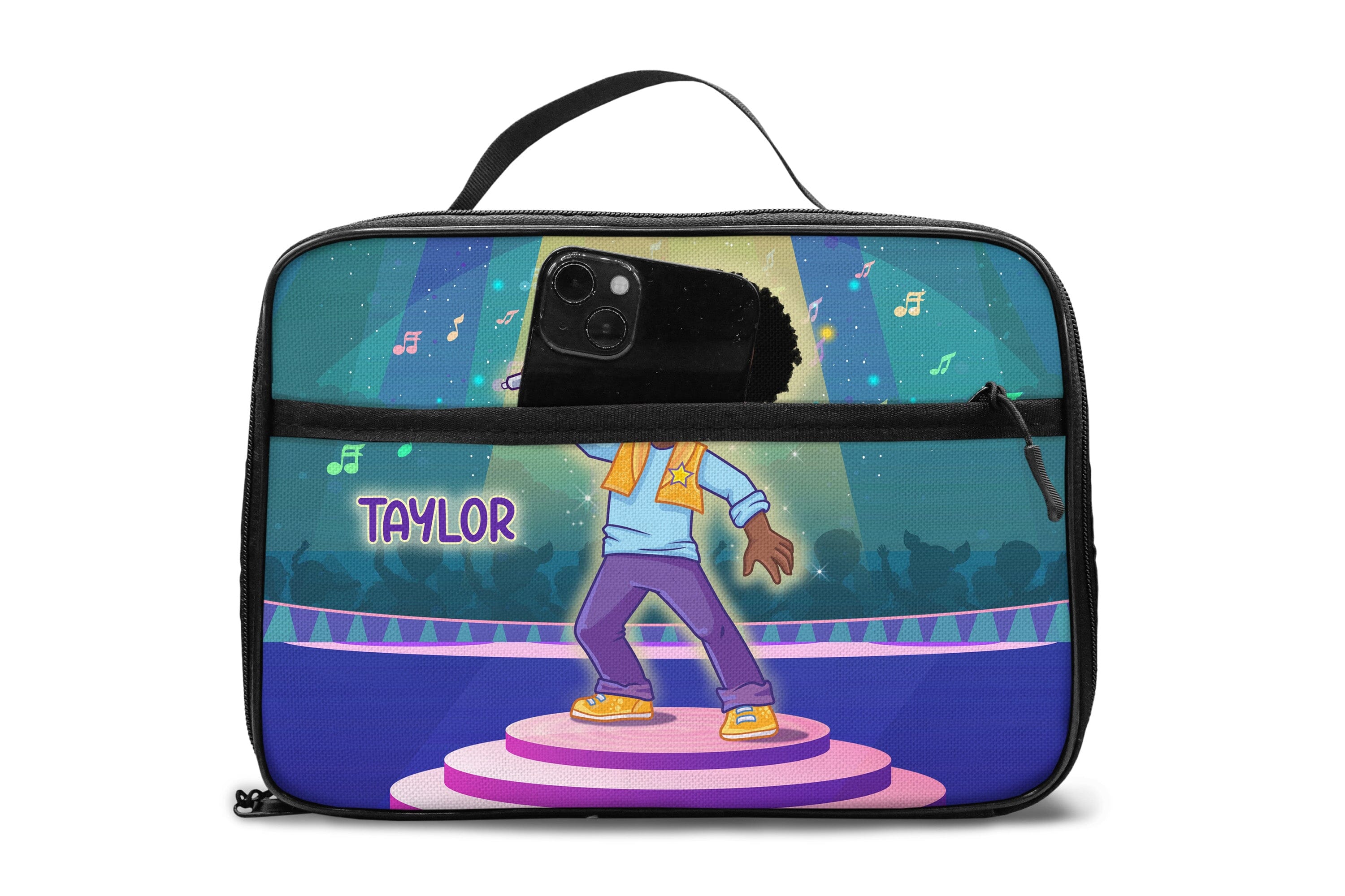 Personalized Little Afro Singer Kid Backpack And Lunch Bag Set Kid Backpack And Lunch Bag Set Melaninful 