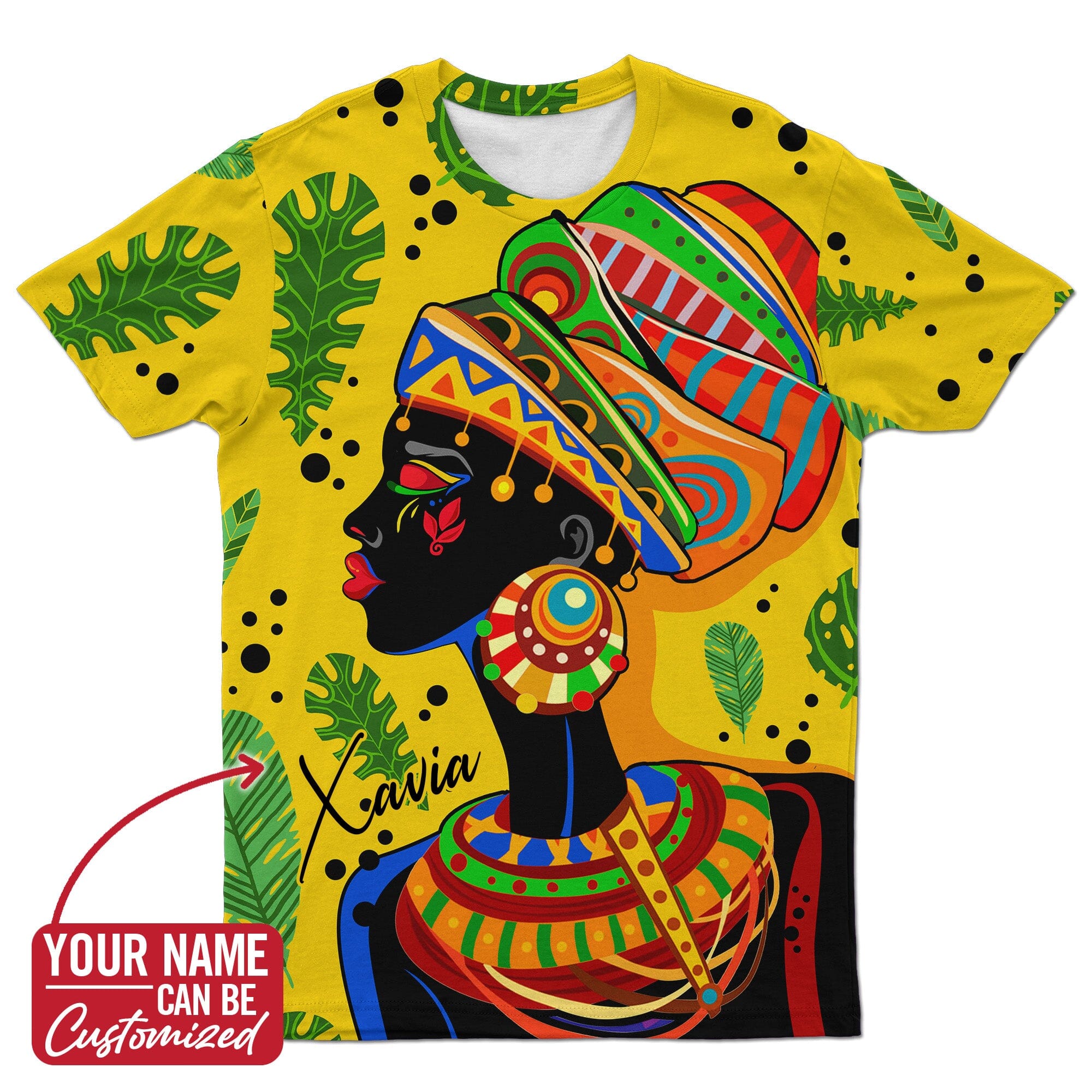 African Art Woman T-shirt AOP Tee Tianci 