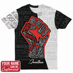 Civil Rights Movement Justice Fist T-shirt AOP Tee Tianci 