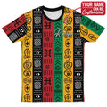 African Symbols In Pan African Colors T-Shirt AOP Tee Tianci 